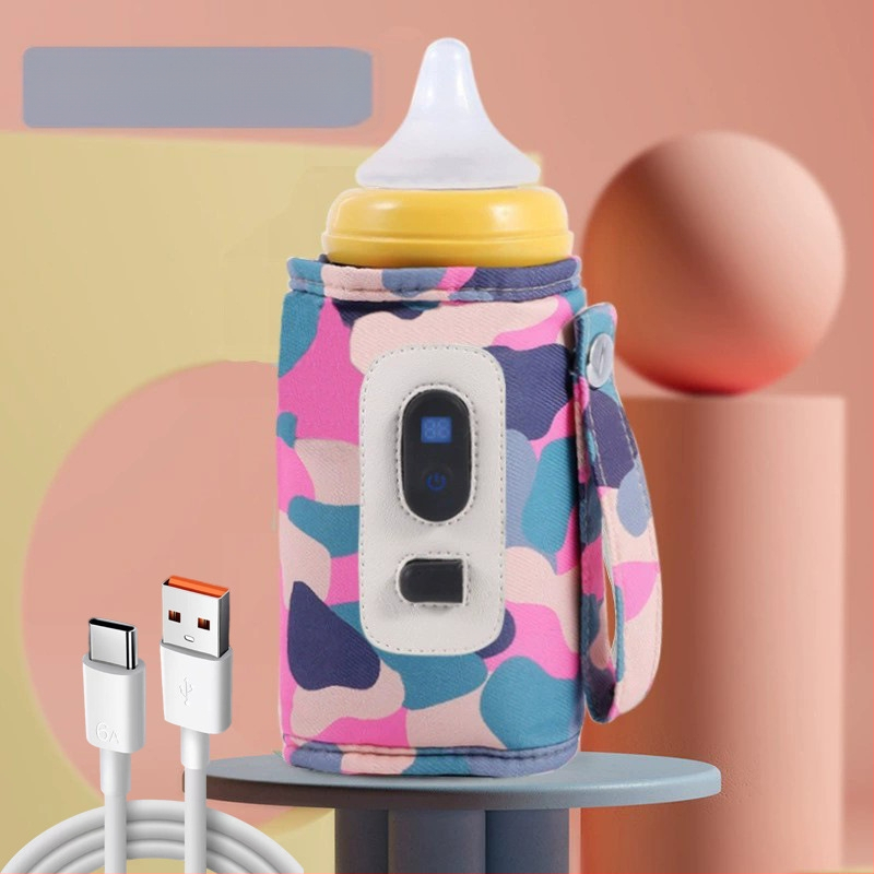 Bērnu pudeles termosa komplekts bērniem Universāls āra pārnēsājams termostatisks piena sildītājs USB bērnu mājas apkures komplekts pārrobežu