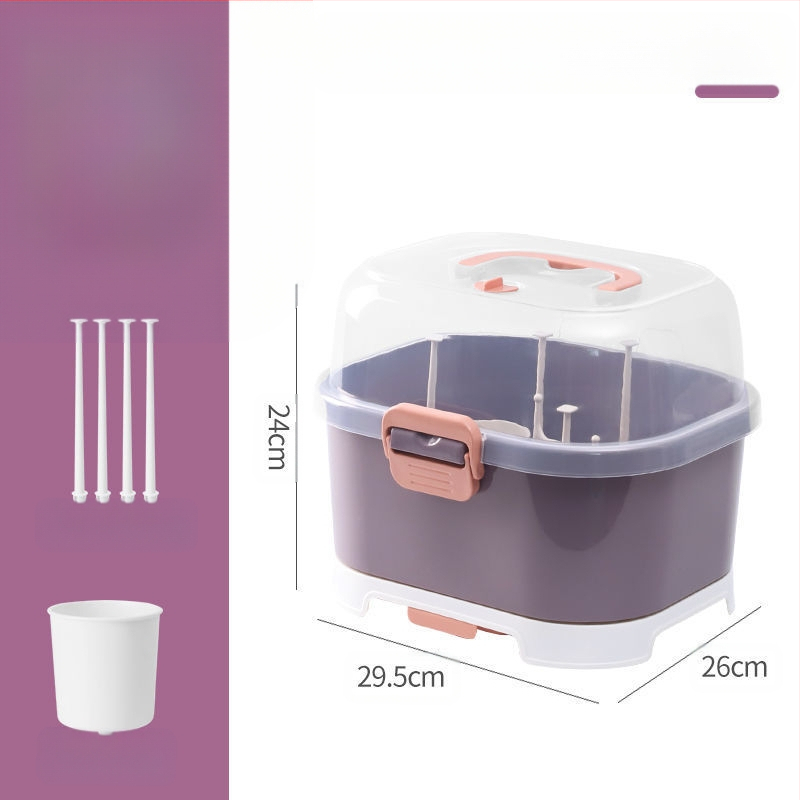 2025. aasta uue toote kodumajapidamises kasutatav beebitarvete hoiupudelite korraldaja lemmikloomade materjalist tolmukindel ja vett tühjendav pudelite hoiukarp