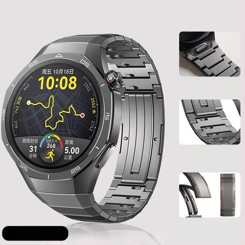 Tinka „Huawei Gt5/Pro Watch“ titano lydinio gryno titano dirželiui „GT4/Watch5/4/6“ verslo stiliaus laikrodžio dirželiui