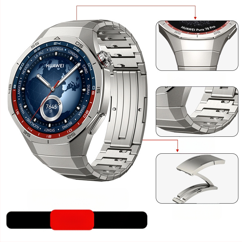 Tinka „Huawei Gt5/Pro Watch“ titano lydinio gryno titano dirželiui „GT4/Watch5/4/6“ verslo stiliaus laikrodžio dirželiui