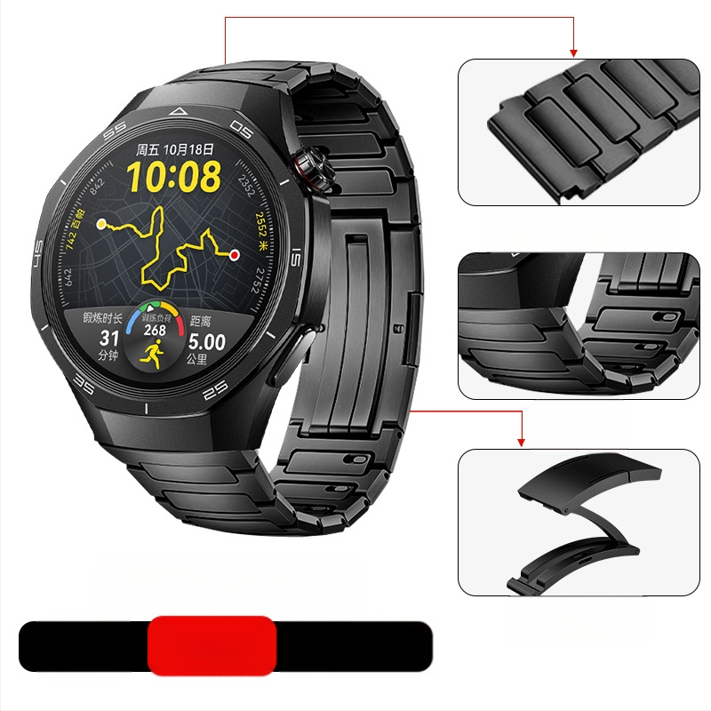 Tinka „Huawei Gt5/Pro Watch“ titano lydinio gryno titano dirželiui „GT4/Watch5/4/6“ verslo stiliaus laikrodžio dirželiui