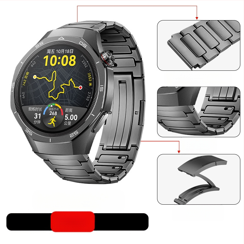 Tinka „Huawei Gt5/Pro Watch“ titano lydinio gryno titano dirželiui „GT4/Watch5/4/6“ verslo stiliaus laikrodžio dirželiui