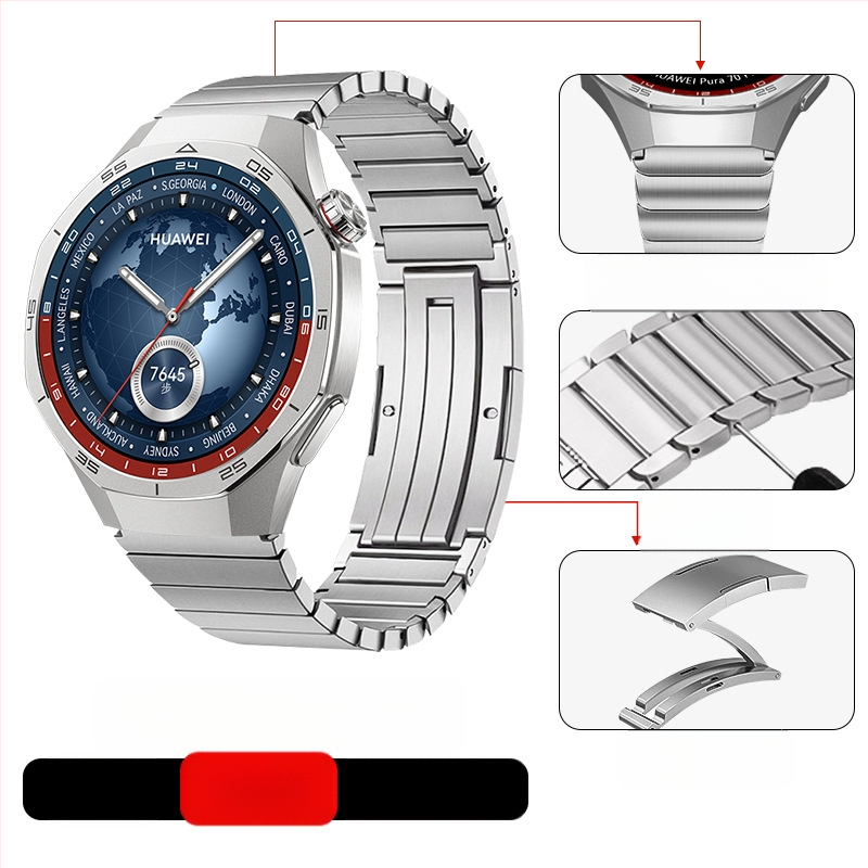 Tinka „Huawei Gt5/Pro Watch“ titano lydinio gryno titano dirželiui „GT4/Watch5/4/6“ verslo stiliaus laikrodžio dirželiui