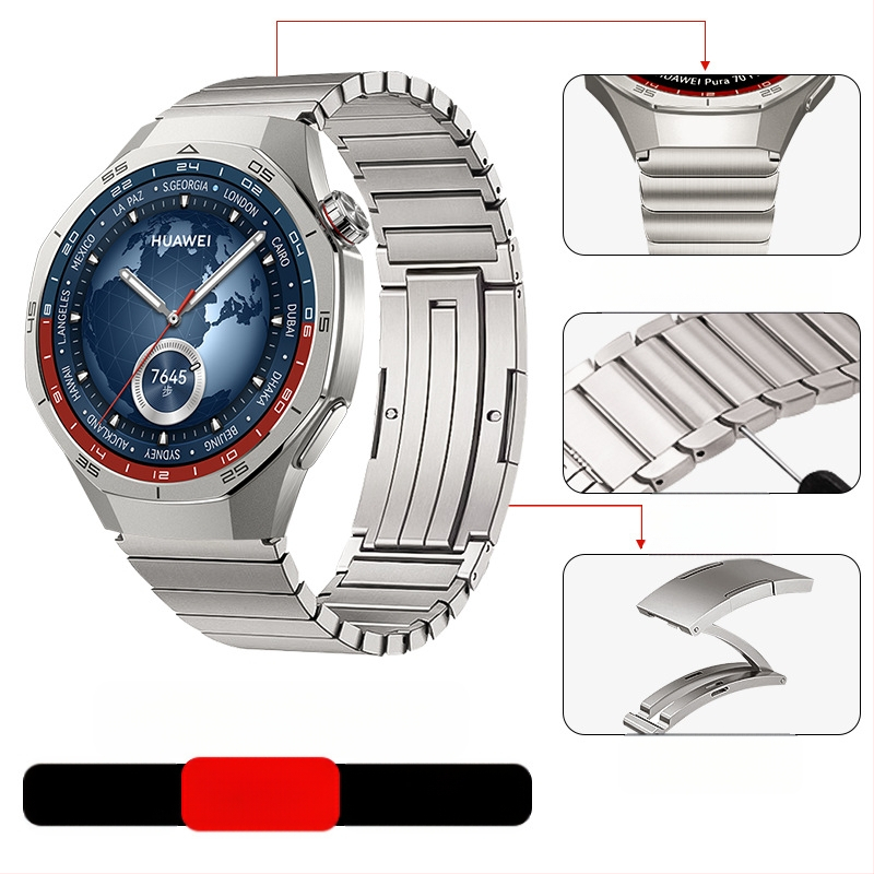 Tinka „Huawei Gt5/Pro Watch“ titano lydinio gryno titano dirželiui „GT4/Watch5/4/6“ verslo stiliaus laikrodžio dirželiui