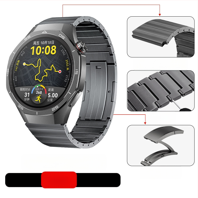 Tinka „Huawei Gt5/Pro Watch“ titano lydinio gryno titano dirželiui „GT4/Watch5/4/6“ verslo stiliaus laikrodžio dirželiui