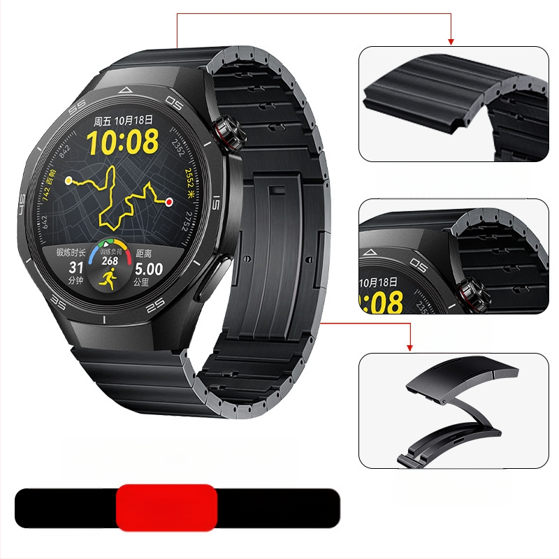 Tinka „Huawei Gt5/Pro Watch“ titano lydinio gryno titano dirželiui „GT4/Watch5/4/6“ verslo stiliaus laikrodžio dirželiui