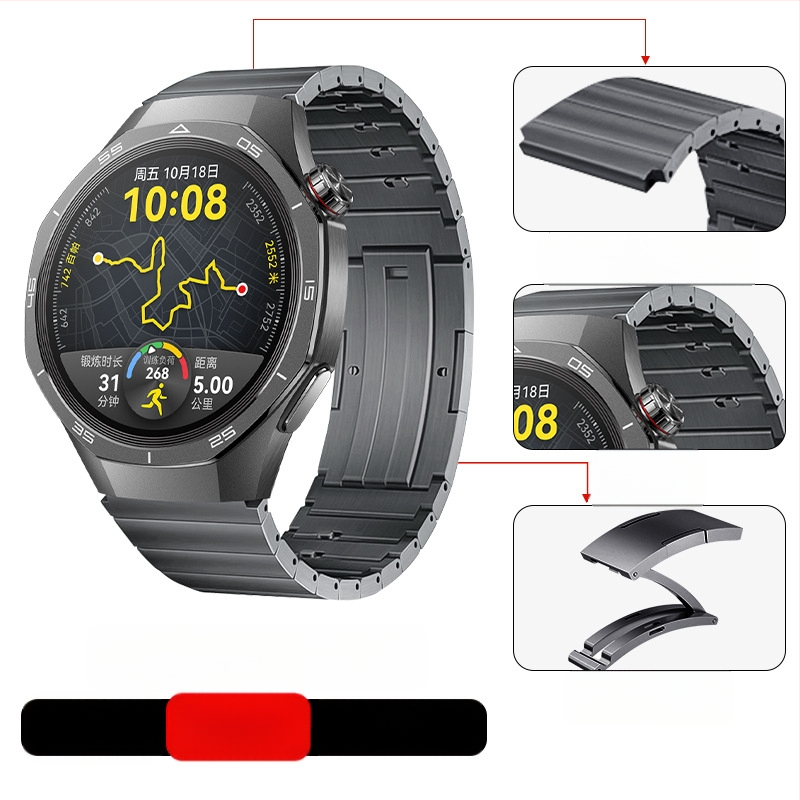 Tinka „Huawei Gt5/Pro Watch“ titano lydinio gryno titano dirželiui „GT4/Watch5/4/6“ verslo stiliaus laikrodžio dirželiui