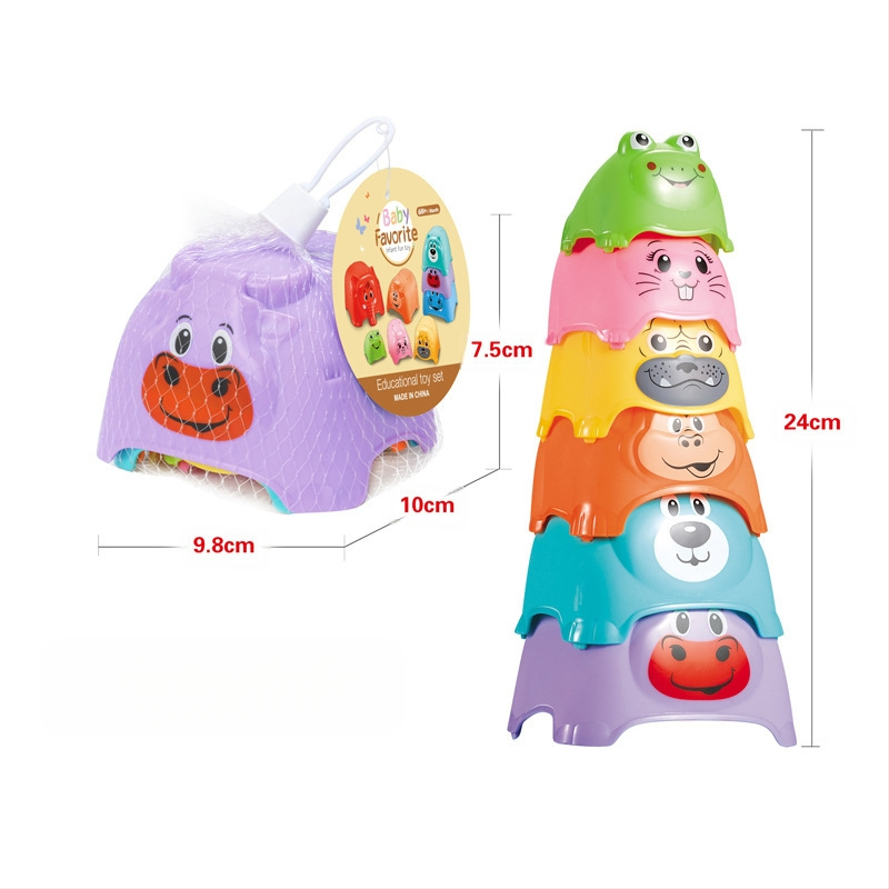 Bērnu krāsaina sakrauta krūze, krāsaina kognitīvi sakrauta krūze, mazuļa izglītojoša agrīnā izglītība, mazuļa praktiskas smadzeņu rotaļlietas