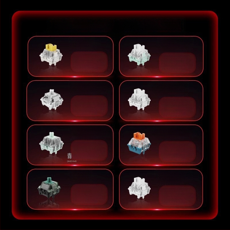 Kuumühendusega 68-minutilise viivitusega eSports HED60 klaviatuur, magnetiline telg, täisklahv, 68 klahvi, madal klahvistik, MA61