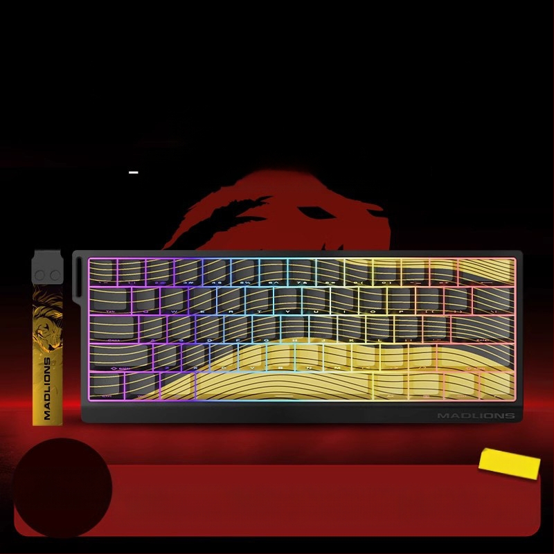 Kuumühendusega 68-minutilise viivitusega eSports HED60 klaviatuur, magnetiline telg, täisklahv, 68 klahvi, madal klahvistik, MA61