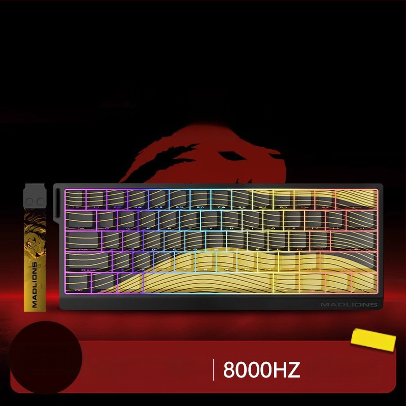 Kuumühendusega 68-minutilise viivitusega eSports HED60 klaviatuur, magnetiline telg, täisklahv, 68 klahvi, madal klahvistik, MA61