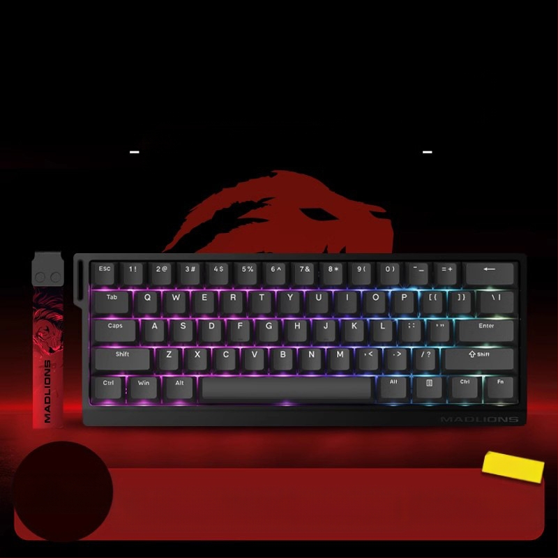 Kuumühendusega 68-minutilise viivitusega eSports HED60 klaviatuur, magnetiline telg, täisklahv, 68 klahvi, madal klahvistik, MA61