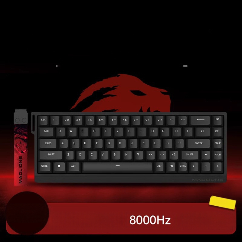 Kuumühendusega 68-minutilise viivitusega eSports HED60 klaviatuur, magnetiline telg, täisklahv, 68 klahvi, madal klahvistik, MA61