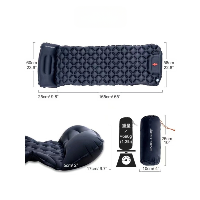 J1U.Westtune īpaši viegls piepūšams matracis āra kempinga stila telts guļampaklājs sabiezināts ērts gaisa spilvens vienas personas aizsardzība