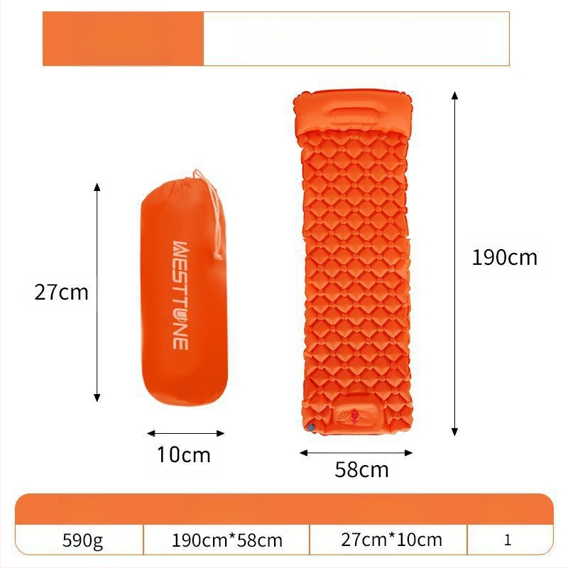 J1U.Westtune īpaši viegls piepūšams matracis āra kempinga stila telts guļampaklājs sabiezināts ērts gaisa spilvens vienas personas aizsardzība