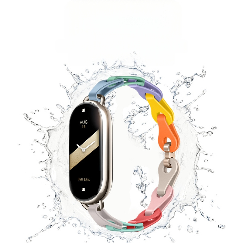 Sobib Xiaomi Mi Band 9 kellarihmale, moodne väljalõigatud käevõru, silikoonist kellarihm, Xiaomi 8 universaalne eramudel, asenduskäepael