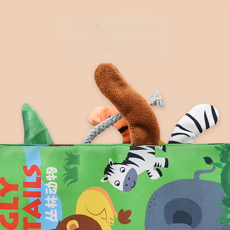 Tarpvalstybinė vaikų uodegos audinio knyga, edukacinė žaislų knyga, negali suplėšyti kūdikio audinio knygos žiedo popieriaus, nušvitimo knyga, ankstyvojo ugdymo žaislai