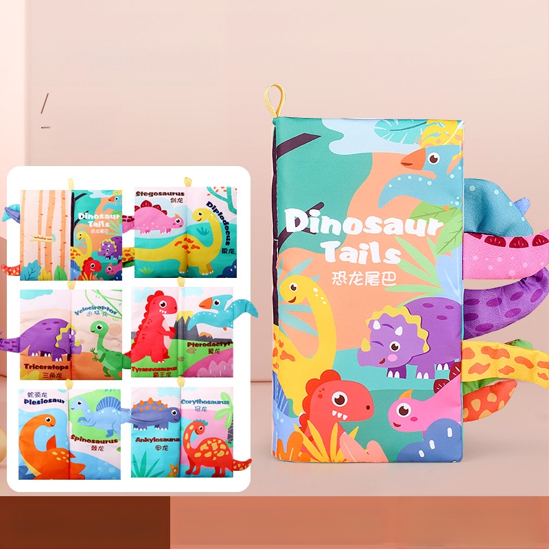 Tarpvalstybinė vaikų uodegos audinio knyga, edukacinė žaislų knyga, negali suplėšyti kūdikio audinio knygos žiedo popieriaus, nušvitimo knyga, ankstyvojo ugdymo žaislai