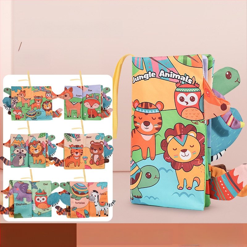 Tarpvalstybinė vaikų uodegos audinio knyga, edukacinė žaislų knyga, negali suplėšyti kūdikio audinio knygos žiedo popieriaus, nušvitimo knyga, ankstyvojo ugdymo žaislai