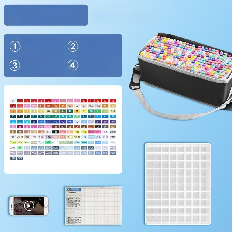 Žymeklio kostiumas, 262 spalvų pečių krepšys, tapybos, dailės, mokyklos reikmenys, dailės mokiniams, didmeninė prekyba, vienetinė prekyba, didmeninė prekyba