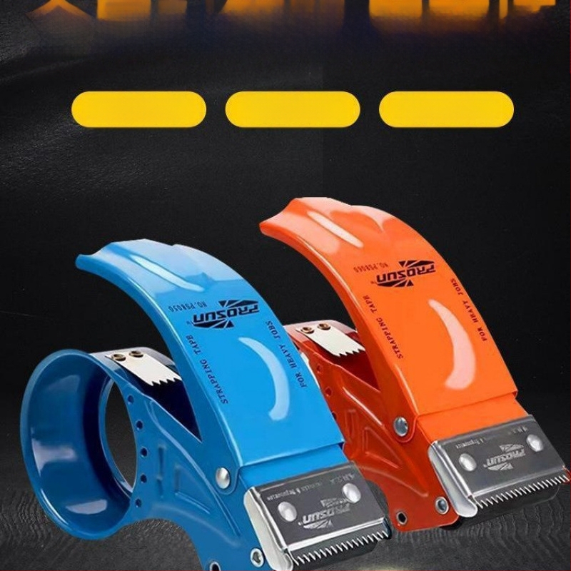 Caurspīdīga lentes iepakošanas rokas instrumenta lentes griezējs mazs caurspīdīgs pamatmetāls sabiezināts rokas plats