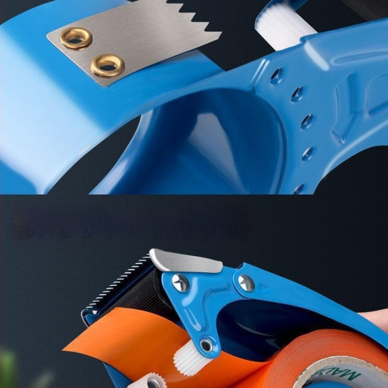 Caurspīdīga lentes iepakošanas rokas instrumenta lentes griezējs mazs caurspīdīgs pamatmetāls sabiezināts rokas plats