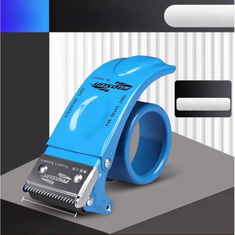 Caurspīdīga lentes iepakošanas rokas instrumenta lentes griezējs mazs caurspīdīgs pamatmetāls sabiezināts rokas plats