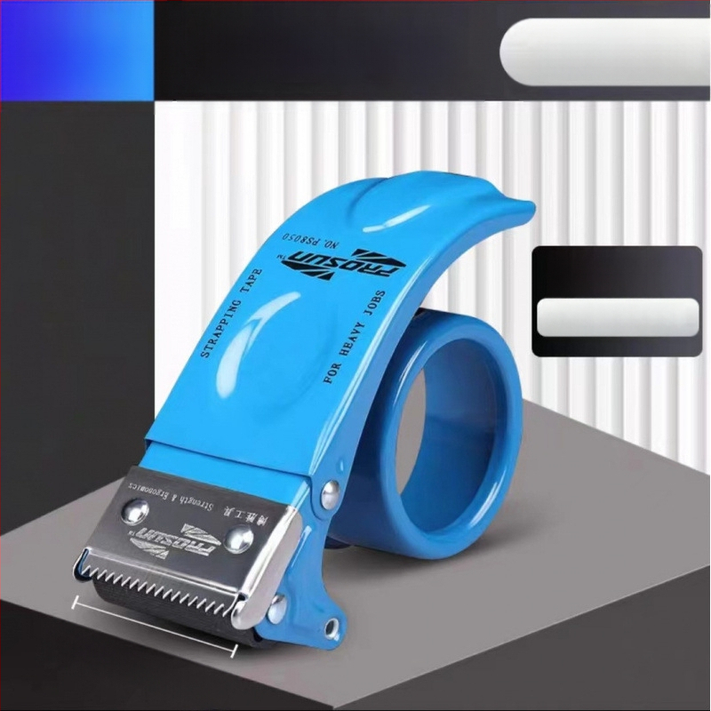 Caurspīdīga lentes iepakošanas rokas instrumenta lentes griezējs mazs caurspīdīgs pamatmetāls sabiezināts rokas plats