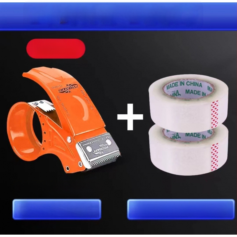 Caurspīdīga lentes iepakošanas rokas instrumenta lentes griezējs mazs caurspīdīgs pamatmetāls sabiezināts rokas plats