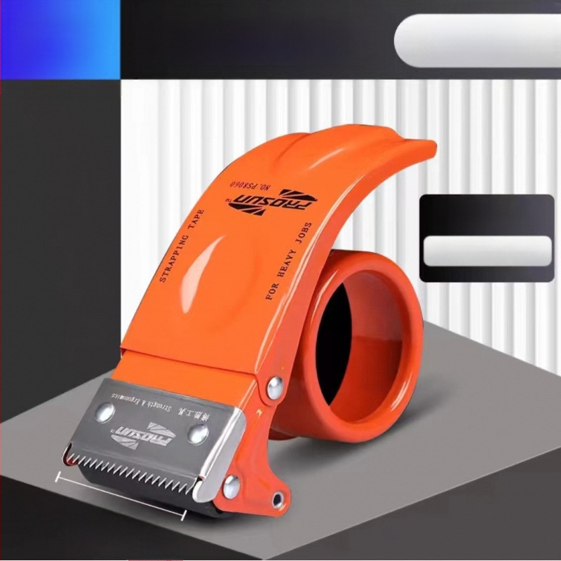 Caurspīdīga lentes iepakošanas rokas instrumenta lentes griezējs mazs caurspīdīgs pamatmetāls sabiezināts rokas plats