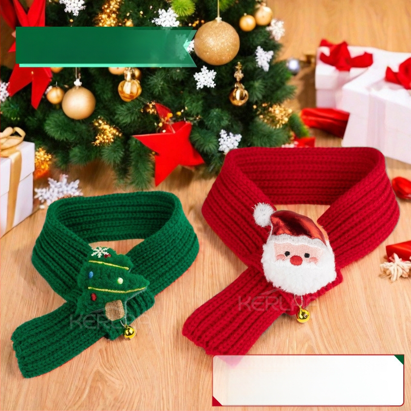 Lemmikloomade uusaasta villane koera-kassi sall pidulik jõulukleit talvine soe kutsikas sünnipäeva lemmiklooma sall