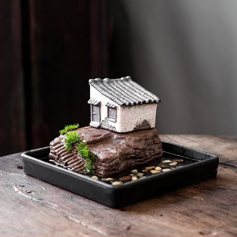 Декорация от бамбукови саксии за цветя в ретро стил, креативна зелена саксия за цветя в аквариум, пейзажна декорация за домашен офис