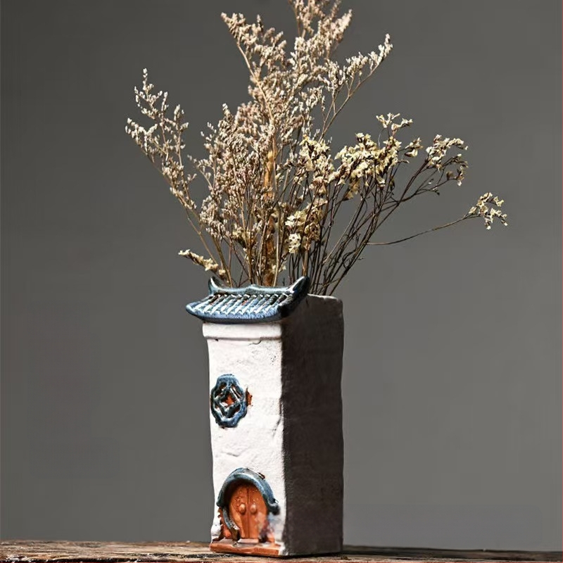 Декорация от бамбукови саксии за цветя в ретро стил, креативна зелена саксия за цветя в аквариум, пейзажна декорация за домашен офис