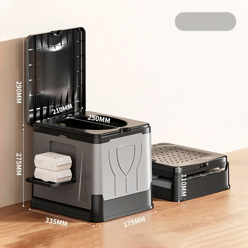 Autosse kokkupandav tualett kaasaskantav täiskasvanutele mõeldud isejuhtiv telkimisvarustus välistingimustes kasutatav hädaolukorras kõvenev tualett mobiilne tualett