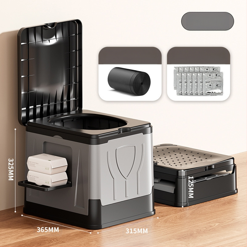 Autosse kokkupandav tualett kaasaskantav täiskasvanutele mõeldud isejuhtiv telkimisvarustus välistingimustes kasutatav hädaolukorras kõvenev tualett mobiilne tualett