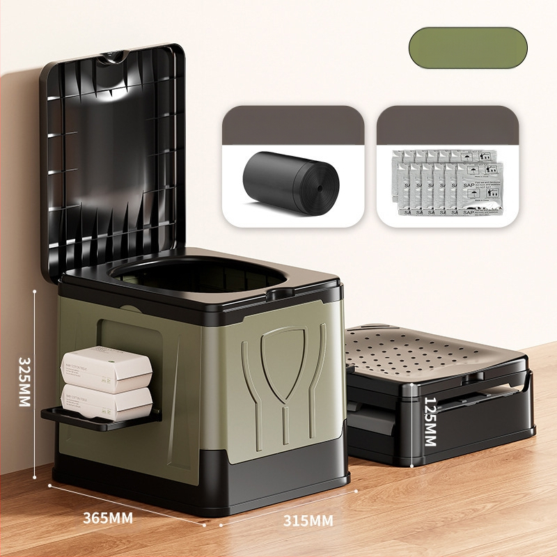 Autosse kokkupandav tualett kaasaskantav täiskasvanutele mõeldud isejuhtiv telkimisvarustus välistingimustes kasutatav hädaolukorras kõvenev tualett mobiilne tualett