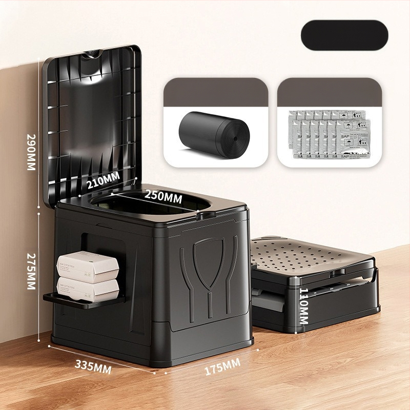 Autosse kokkupandav tualett kaasaskantav täiskasvanutele mõeldud isejuhtiv telkimisvarustus välistingimustes kasutatav hädaolukorras kõvenev tualett mobiilne tualett