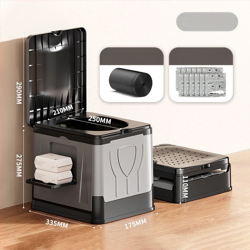 Autosse kokkupandav tualett kaasaskantav täiskasvanutele mõeldud isejuhtiv telkimisvarustus välistingimustes kasutatav hädaolukorras kõvenev tualett mobiilne tualett