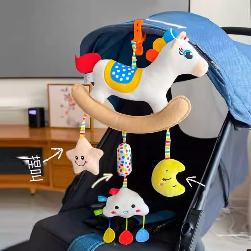 Beijiali bébijáték plüss kényelmes baba éjjeli csengő csörgő autósülés autóba lógó szélcsengő