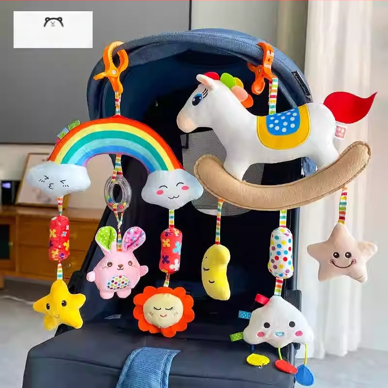 Beijiali bébijáték plüss kényelmes baba éjjeli csengő csörgő autósülés autóba lógó szélcsengő