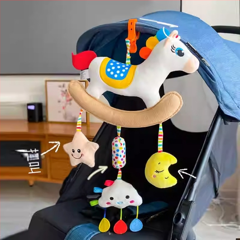 Beijiali bébijáték plüss kényelmes baba éjjeli csengő csörgő autósülés autóba lógó szélcsengő