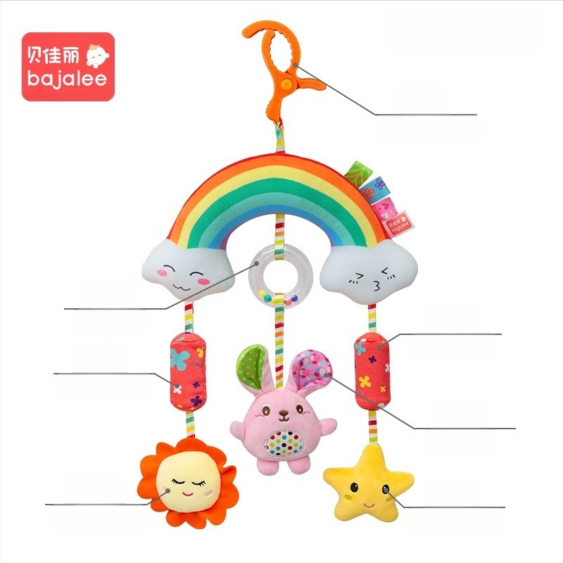 Beijiali bébijáték plüss kényelmes baba éjjeli csengő csörgő autósülés autóba lógó szélcsengő