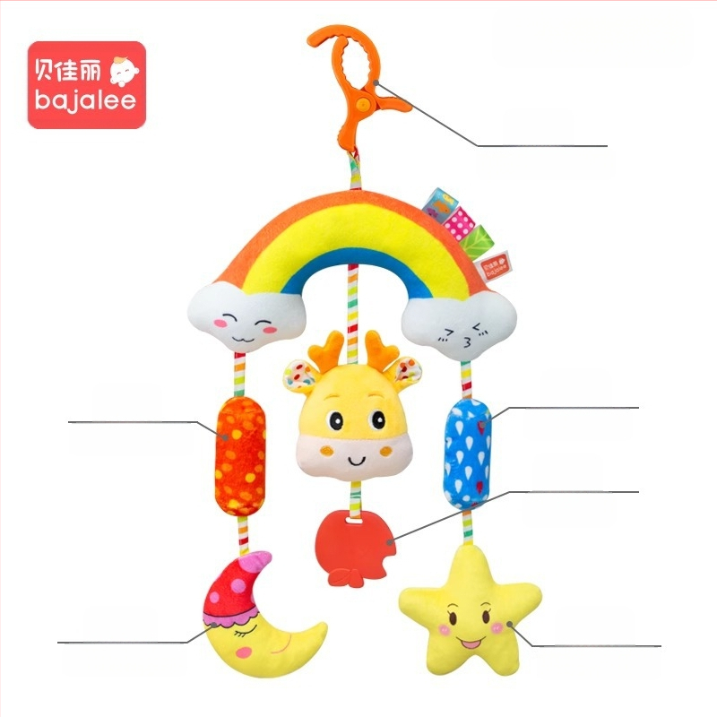 Beijiali bébijáték plüss kényelmes baba éjjeli csengő csörgő autósülés autóba lógó szélcsengő