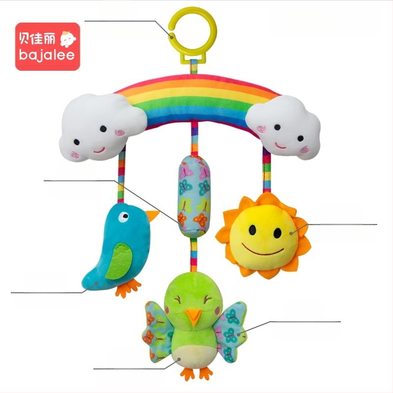 Beijiali bébijáték plüss kényelmes baba éjjeli csengő csörgő autósülés autóba lógó szélcsengő