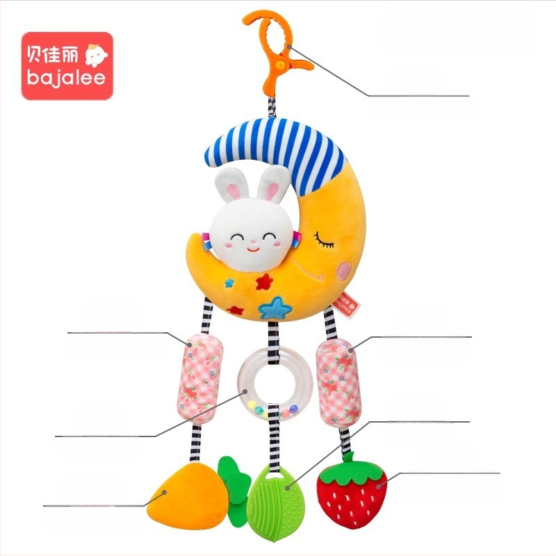 Beijiali bébijáték plüss kényelmes baba éjjeli csengő csörgő autósülés autóba lógó szélcsengő