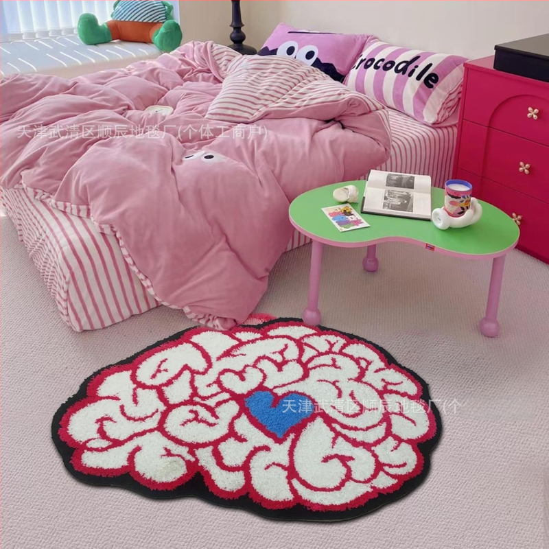 Piiriülene Halloweeni naljaka kujuga kašmiirist vannitoa libisemiskindel matt, koomiksiga sissepääsu uksematt, Temu dropshipping põrandamatt