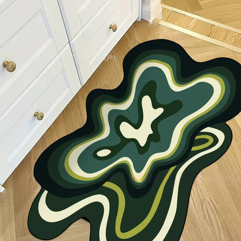 Piiriülene Halloweeni naljaka kujuga kašmiirist vannitoa libisemiskindel matt, koomiksiga sissepääsu uksematt, Temu dropshipping põrandamatt