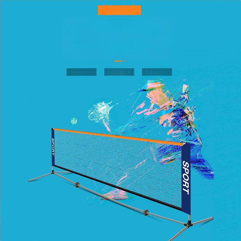 Lauko mobilus nerūdijančio plieno nešiojamas paprastas teniso tinklo stovas lauko, vidaus, standartinis trumpas teniso stovas namams