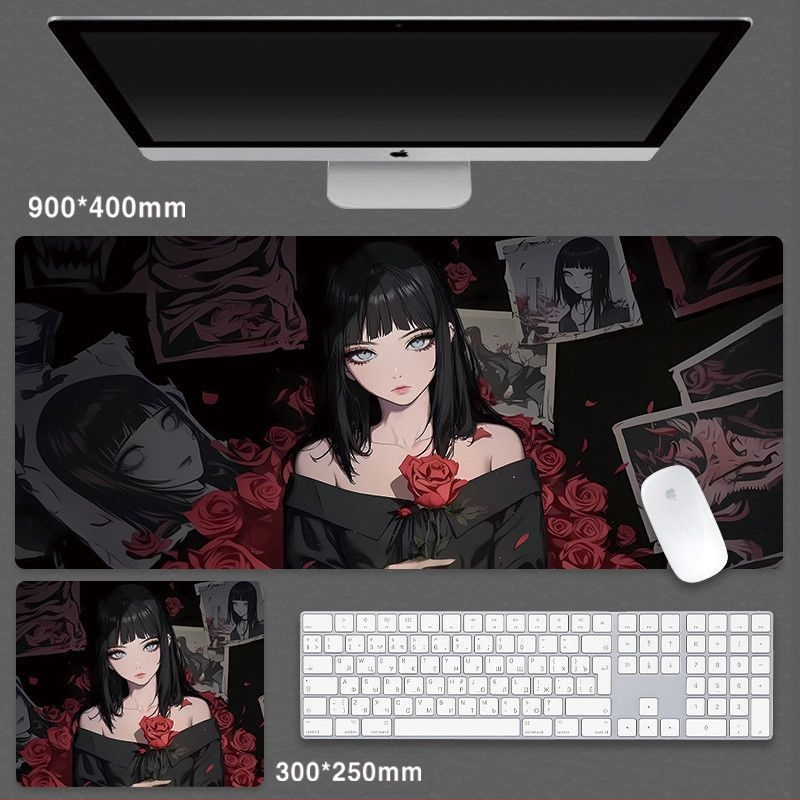 Cartoon Anime Huo Shadow Ida hiirematt suur Advanced Sense mängu hiirematt e-spordi klaviatuur arvutilaua randmepadi