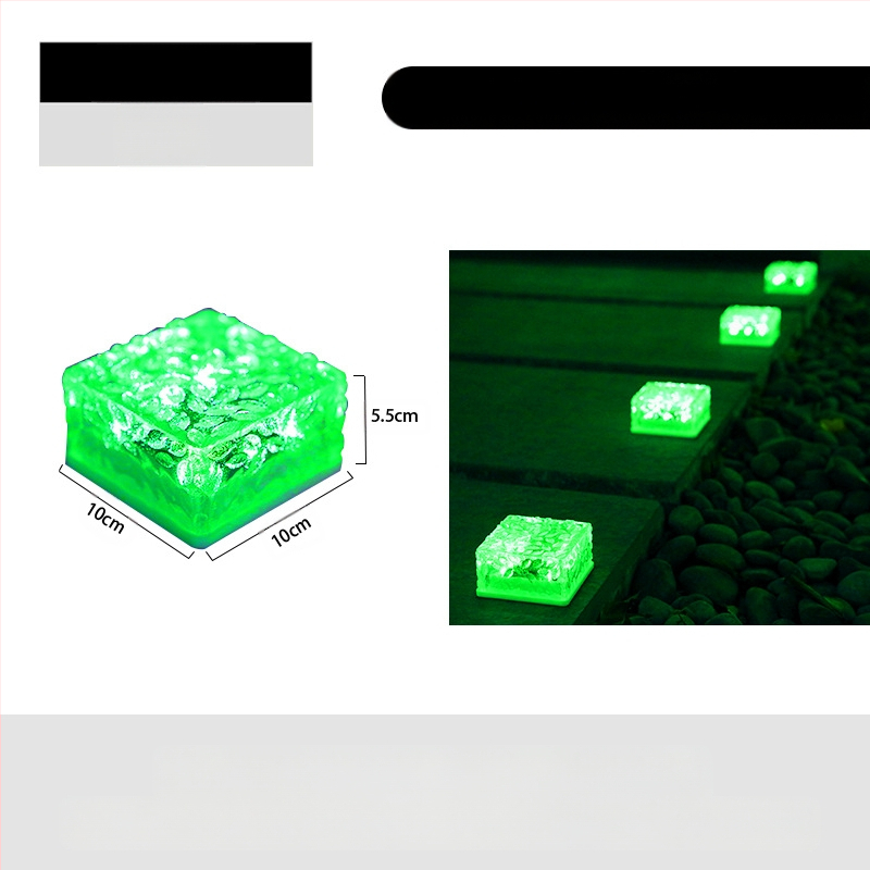 Päikeseenergial töötav LED-jääkivi lamp klaasist imitatsiooniga välistingimustes kasutatav sisehoovi põrandaplaadi lamp aia maastiku dekoratiivne maa-alune lamp telkimislamp